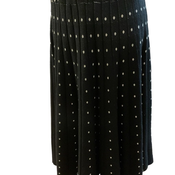 Torrid Polka Dot Knit Sleeveless Fit and Flare Skater Sweater Dress Black White - Picture 8 of 13